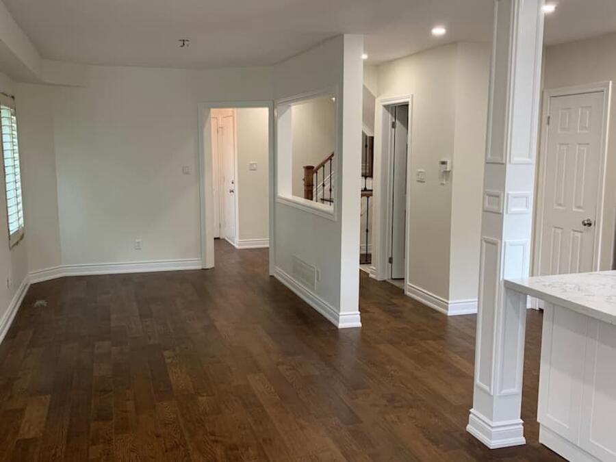 Finished living room flooring